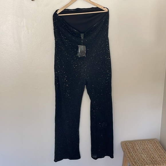 NWT Wild Fable Sequin Mesh Jumpsuit. XS - Picture 6 of 9
